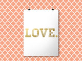 Big LOVE - Gold Foil Print