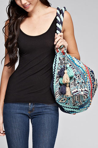 Large Tote with Tassels - Multi