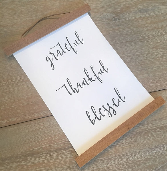 Rustic Wooden Scroll with Print – My Blue Avenue