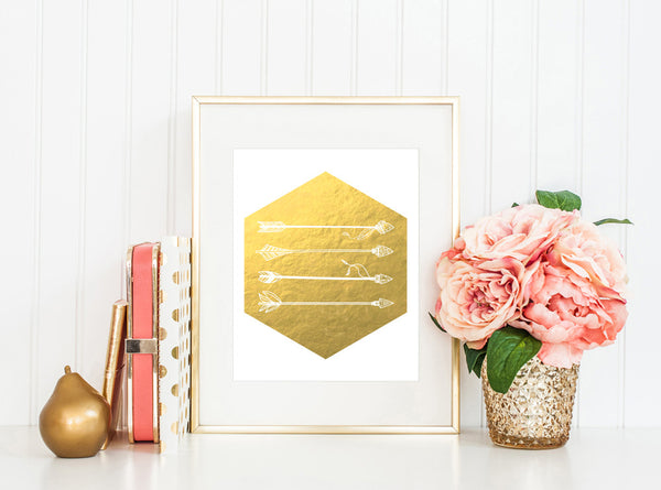 Boho Arrows - Gold Foil Print - Boho Beauties Collection