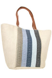 Nautical Lined Large Tote - Ivory