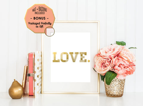 Big LOVE - Gold Foil Print