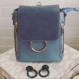 Capri Blue Mini Backpack/Handbag