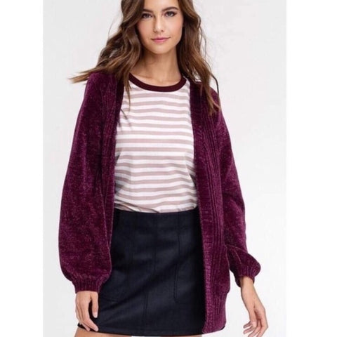 CARA LUXE CHENILLE CARDIGAN