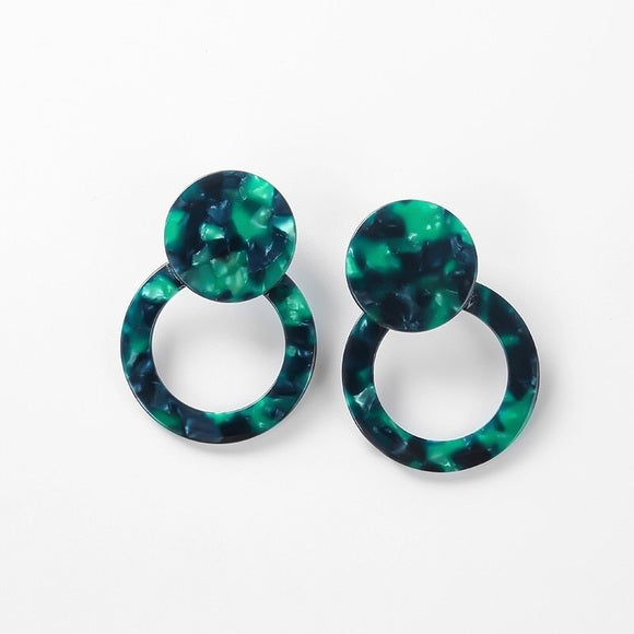 Emerald City Acrylic Geometric Earrings