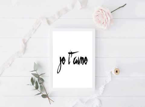 Je T'aime Script - Valentine's Day Collection