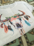 Bull Print Knit Top