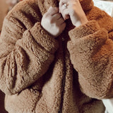 Cozy Teddy Coat - CAMEL